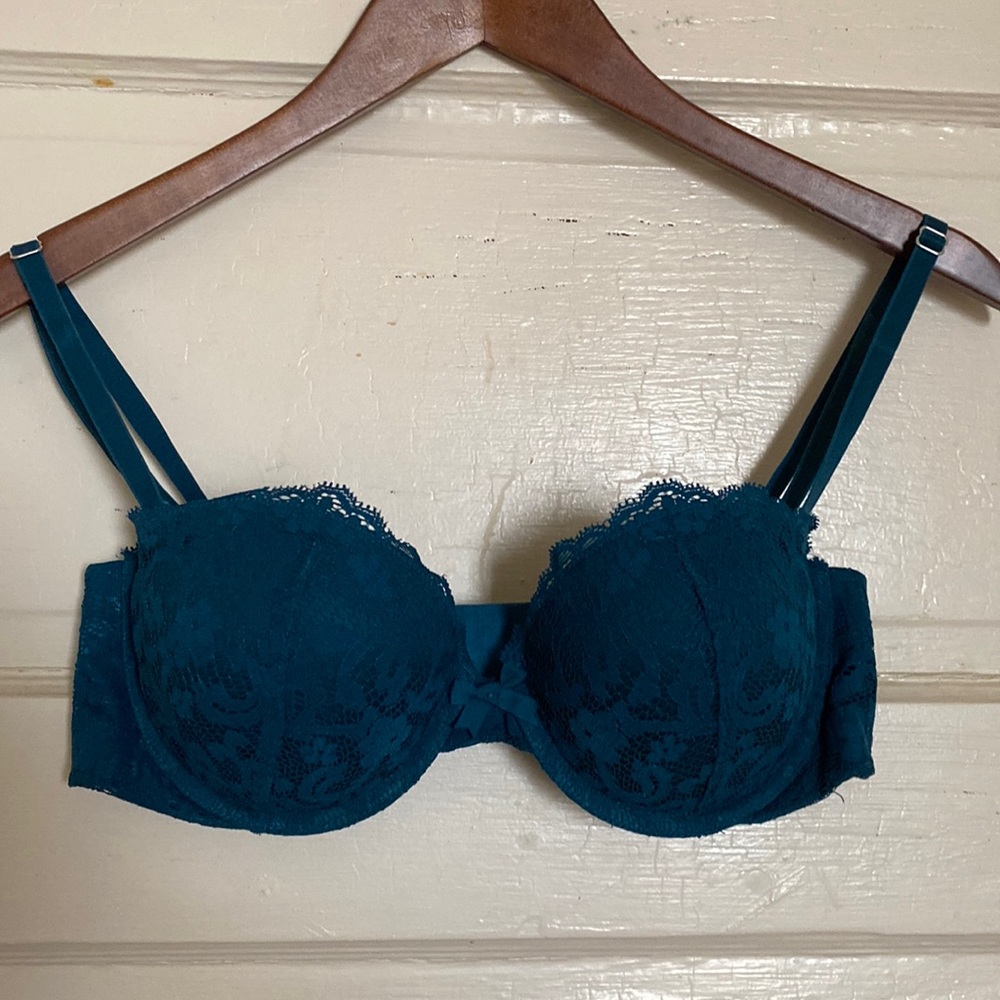 Aerie Bombshell Bra | Dark Teal | Padded | Size 34C | Like New